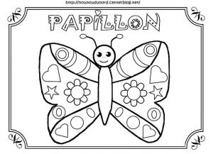 Papillon A Imprimer Coloriage Papillon Coloriage Pour Gommettes En Couleur