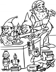 Pere Noel Et Ses Lutins Coloriage Coloriage Lutin De Noel