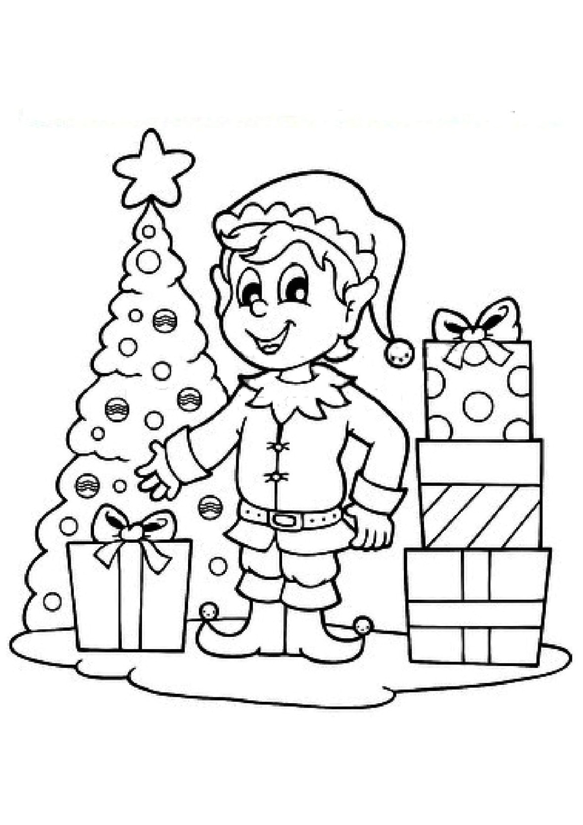 Pere Noel Et Ses Lutins Coloriage Lutin Du Pere Noel Dessin Kbacha