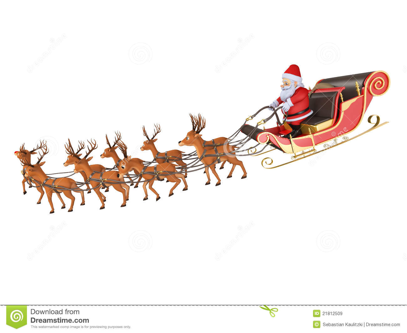 Pere Noel Et son Traineau Coloriage Tra Neau Du S De Santa Illustration Stock Illustration Du