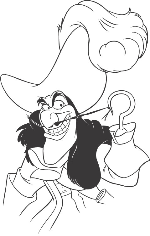 Peter Pan Coloriage A Imprimer Peter Pan S Captain Hook Coloring Page