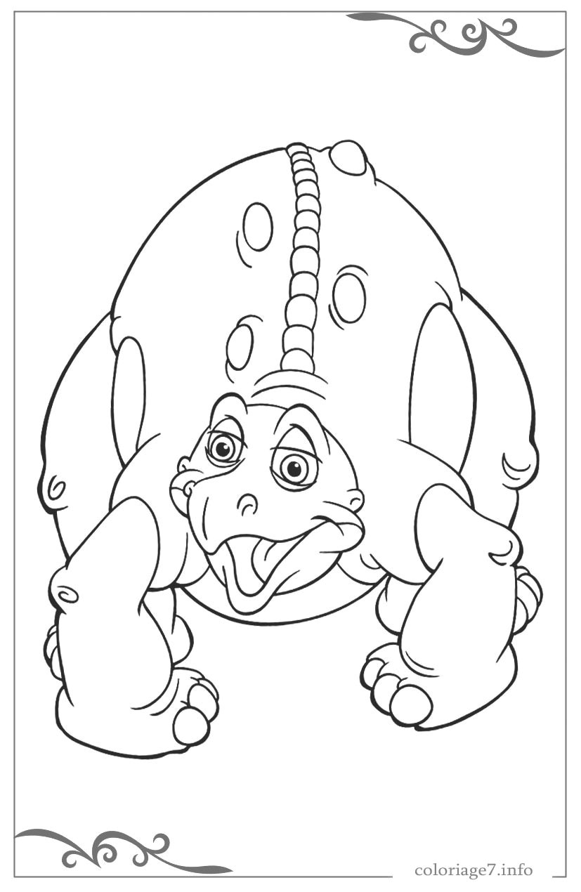 Petit Pied Le Dinosaure Coloriage Le Petit Dinosaure Et La Vallee Des Merveilles Coloriages
