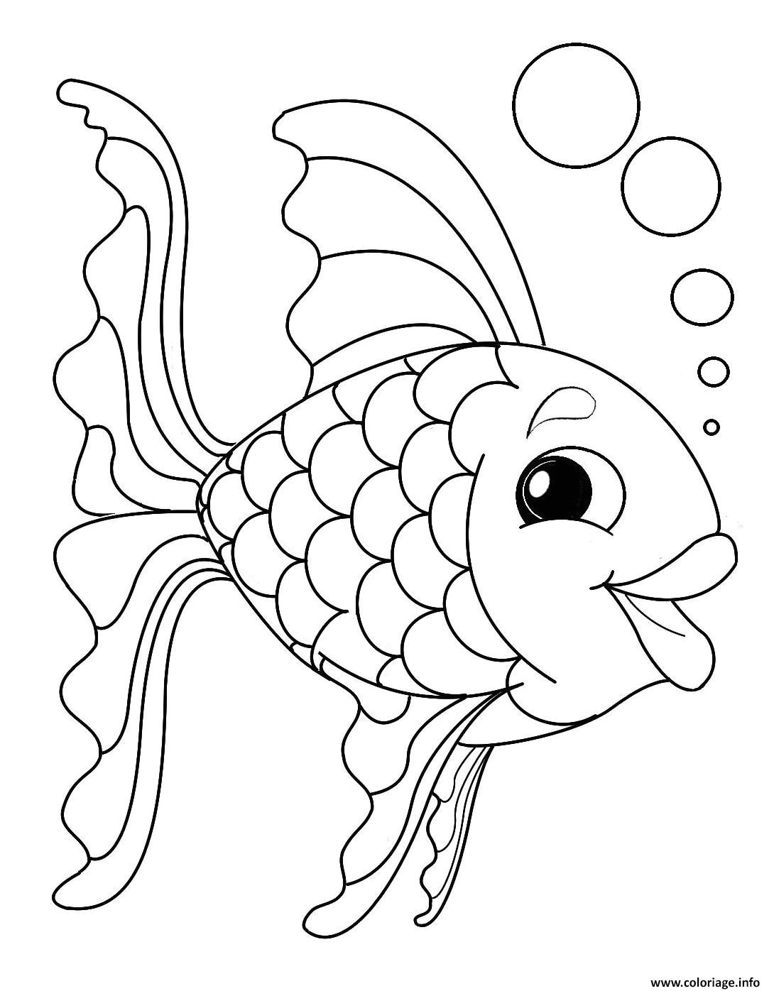 Poisson Coloriage à Imprimer Coloriage Poisson Arc En Ciel Jecolorie