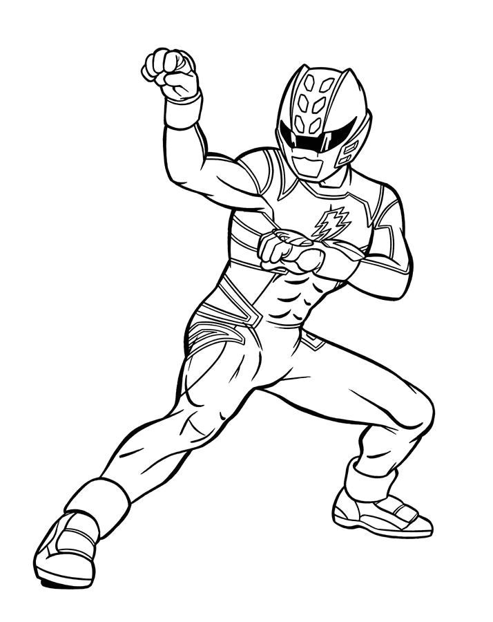 Power Rangers Jungle Fury Coloriage Blue Power Ranger Jungle Fury