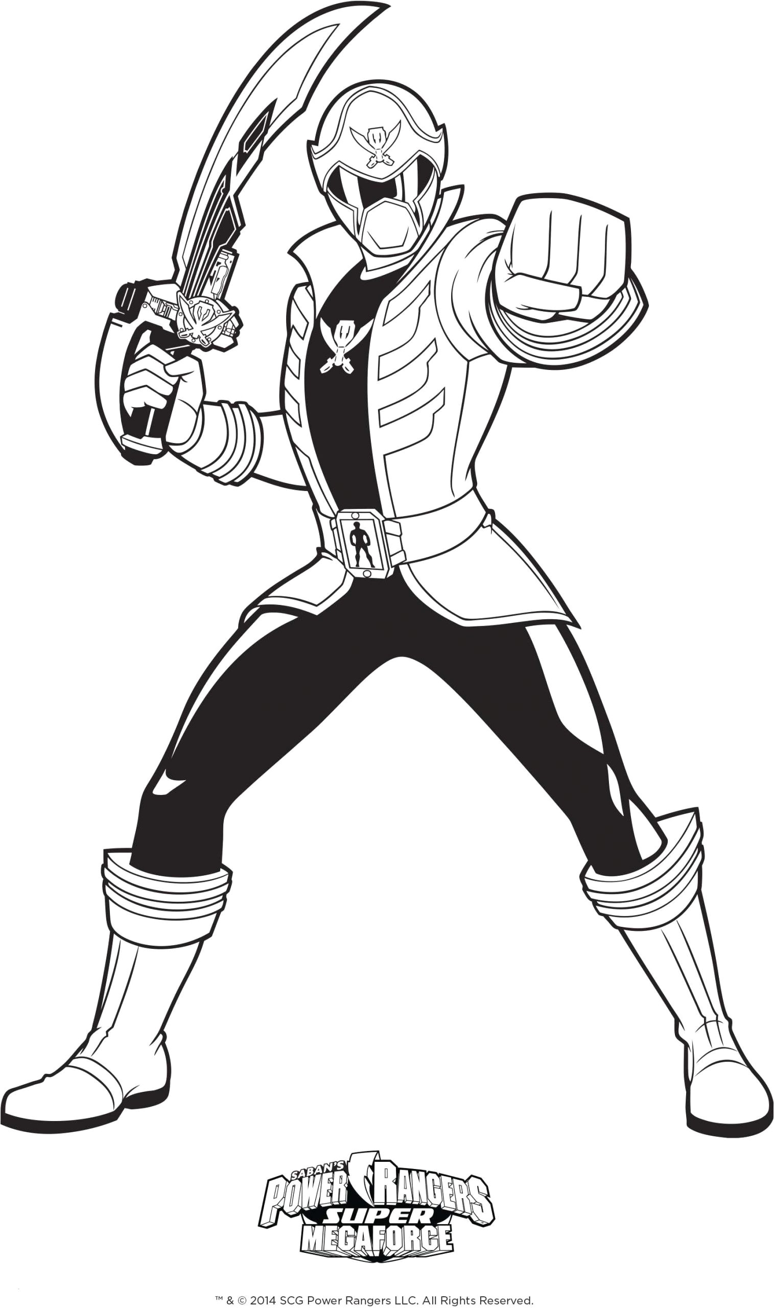 Power Rangers Megaforce Coloriage Coloring Page for Kids Power Rangers Dino Charge Coloring