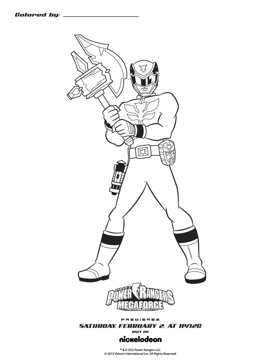 Power Rangers Megaforce Coloriage Coloring Pages Power Rangers Samurai Free Image
