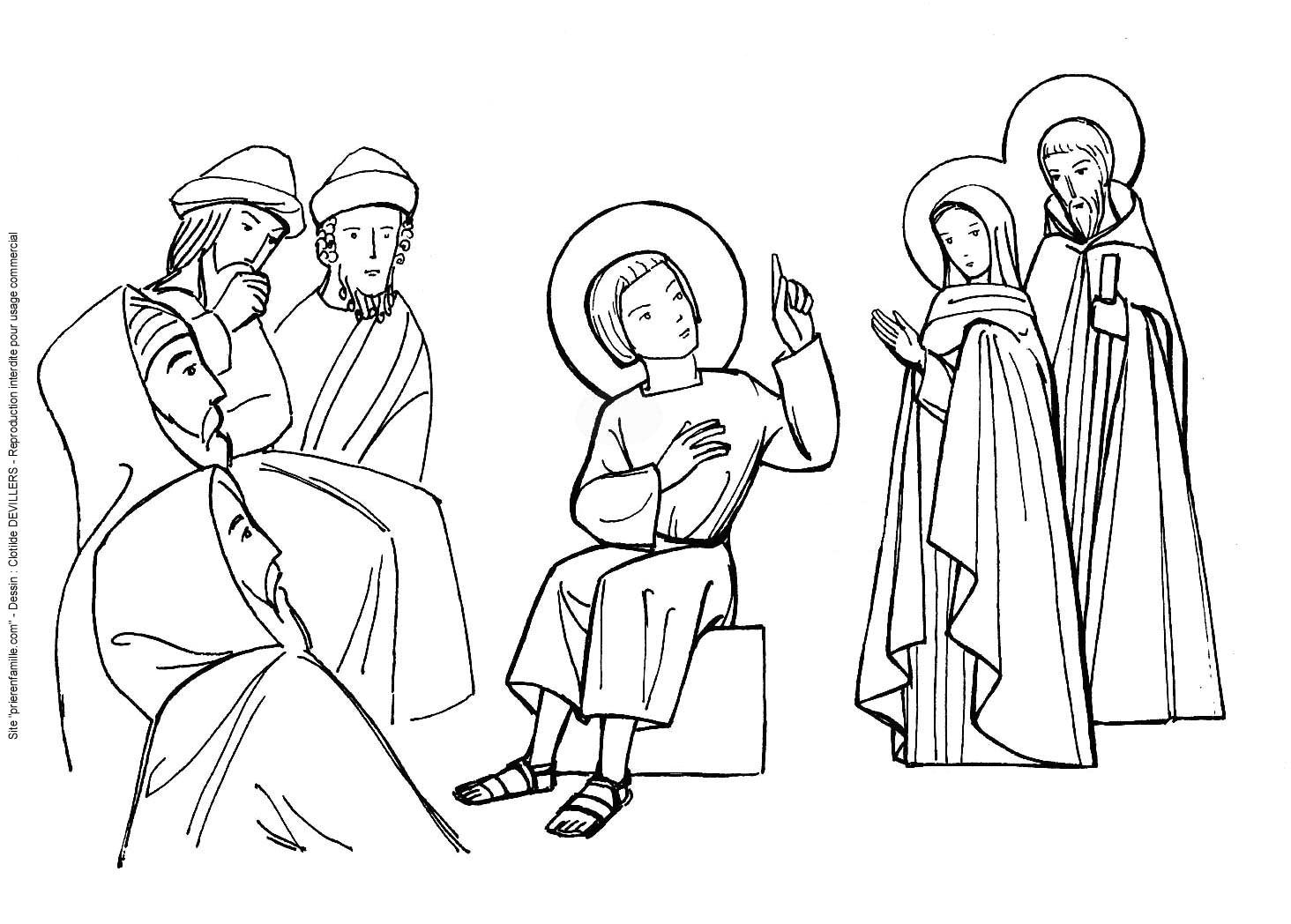 Présentation De Jésus Au Temple Coloriage 58 – JÉsus RetrouvÉ Au Temple Dessin – Prierenfamille
