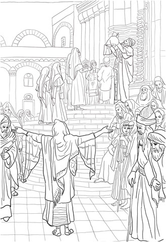 Présentation De Jésus Au Temple Coloriage Coloriage Présentation De Jésus Au Temple