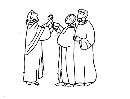 Présentation De Jésus Au Temple Coloriage Eveil A La Foi Celebrations Chandeleur Coloriage La