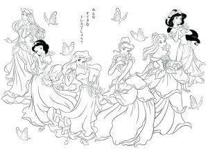 Princesse Disney Coloriage Coloriage Princesse Coloriage Princesse De Walt Disney