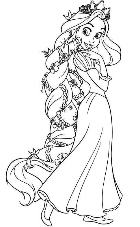Princesse Raiponce Coloriage A Imprimer 129 Dessins De Coloriage Raiponce à Imprimer