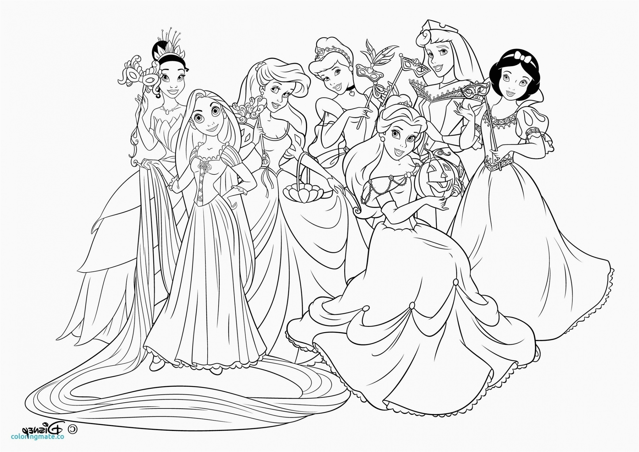 Princesse Walt Disney Coloriage Dessin De Princesse Kawaii