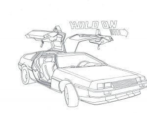 Retour Vers Le Futur Coloriage Delorean by Rose Lynn23viantart On Deviantart