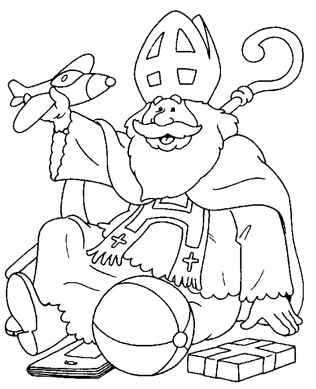 Saint Nicolas Coloriage A Imprimer Coloriages Saint Nicolas Notre Banque De Prépas