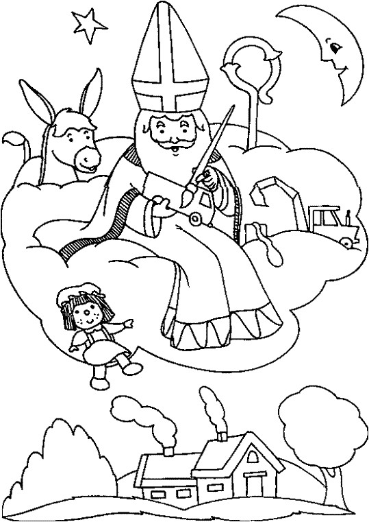 Saint Nicolas Coloriage A Imprimer Saint Nicolas 14 Fêtes Et Occasions Spéciales