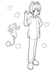 Sakura Chasseuse De Cartes Coloriage Coucou Sakura Est Un Coloriage De Sakura Chasseuse De Cartes