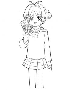 Sakura Chasseuse De Cartes Coloriage Sakura Cartes Est Un Coloriage De Sakura Chasseuse De Cartes