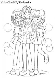 Sakura Chasseuse De Cartes Coloriage Sakura Chasseuse De Cartes Coloriage