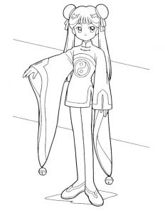 Sakura Chasseuse De Cartes Coloriage Sakura En Tenue Japonaise Est Un Coloriage De Sakura