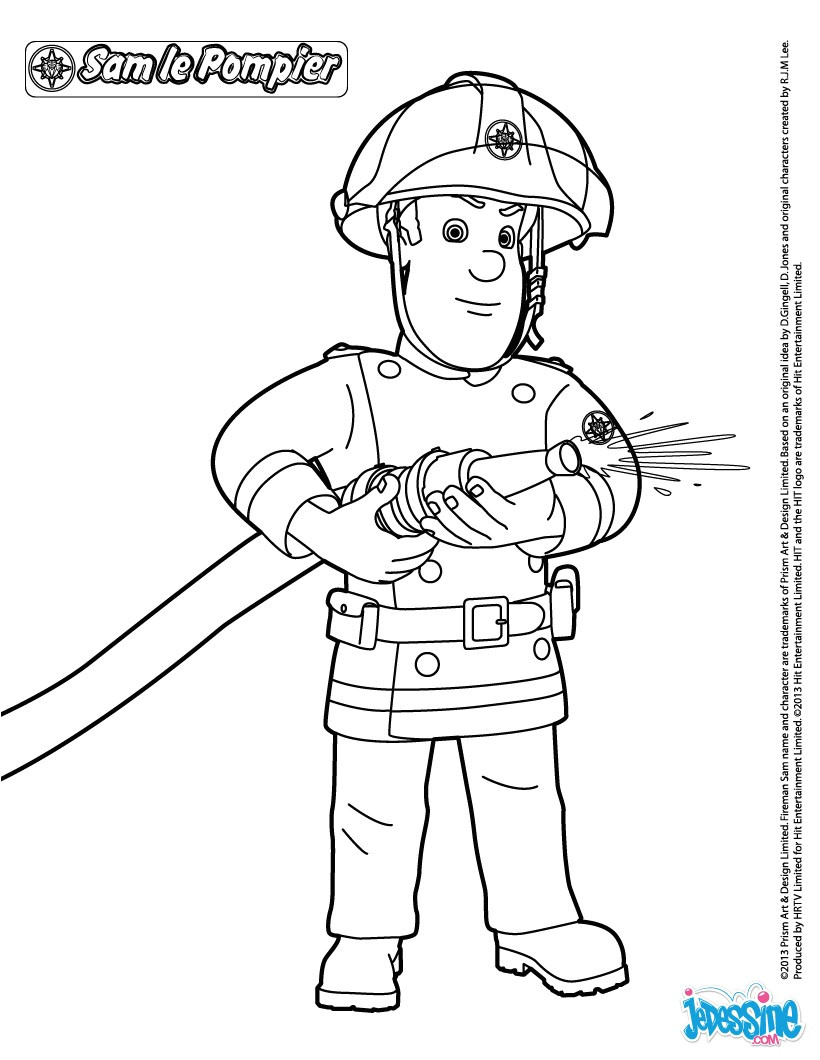 Sam Le Pompier En Coloriage Coloriage204 Coloriage à Imprimer Sam Le Pompier