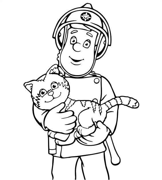 Sam Le Pompier En Coloriage Coloriage204 Coloriage De Sam Le Pompier