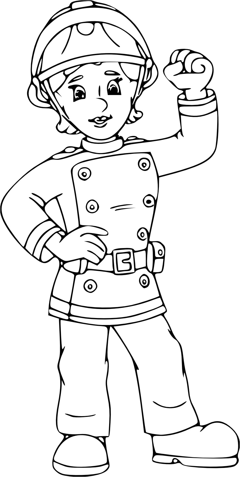 Sam Le Pompier En Coloriage Dessin Sam Le Pompier Colorareine