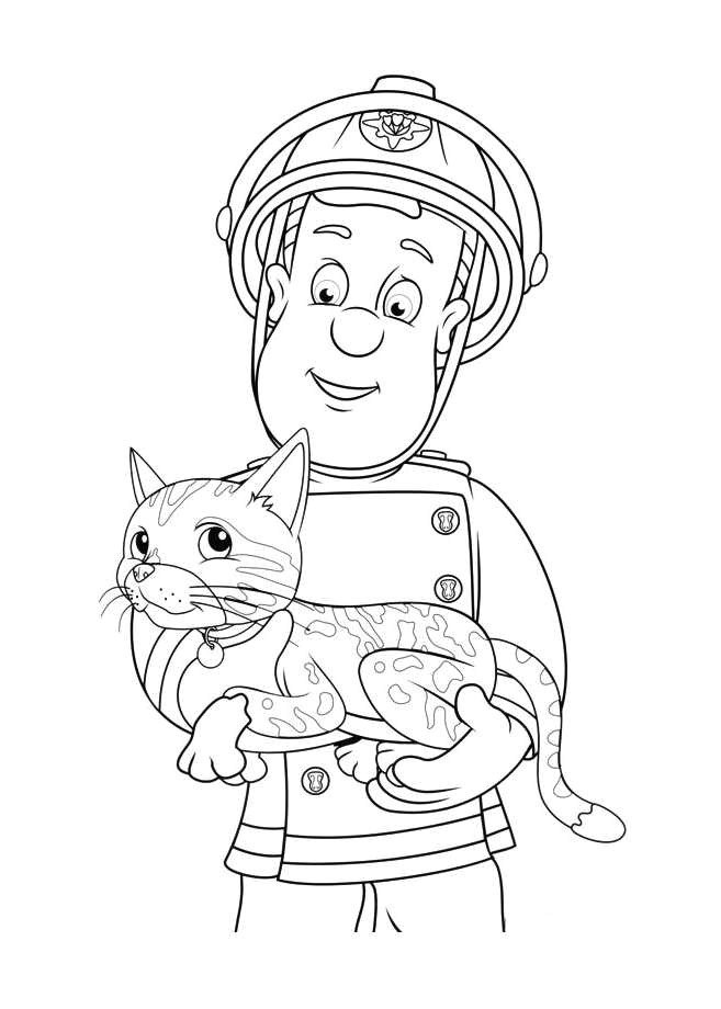 Sam Le Pompier En Coloriage Nos Jeux De Coloriage Sam Le Pompier à Imprimer Gratuit