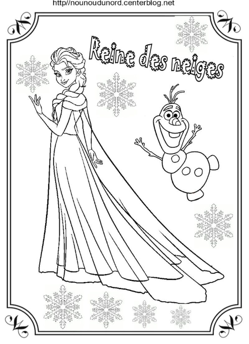 Set De Coloriage La Reine Des Neiges Coloriage Reine Des Neiges