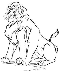 Simba Et Nala Coloriage Drawing Nala and Simba Coloring Child Coloring