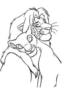 Simba Et Nala Coloriage Simba and Nala Coloring Pages