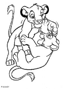 Simba Et Nala Coloriage the Lion King Coloring Pages Simba Playing with Nala