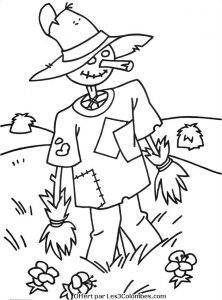 Site Pour Imprimer Des Coloriage Coloriage Épouvantail Dessin Gratuit à Imprimer