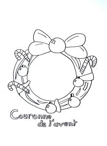 Site Pour Imprimer Des Coloriage Couronne De L Avant Noel Coloriages De Noël Coloriages