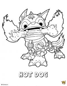 Skylander Coloriage à Imprimer Hot Dog Est Un Coloriage De Skylanders