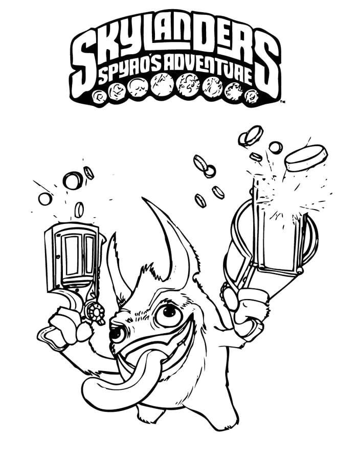 Skylanders Swap force Coloriage Skylanders Spyros Adventure Coloring Pages 1