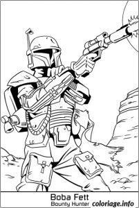 Star Wars Coloriage Gratuit Imprimer Coloriage Dessin Starwars Boba Fett Jecolorie