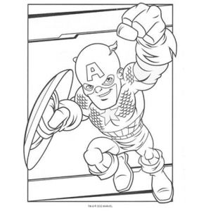 Super Hero Squad Coloriage Captain America Free Super Hero Squad Coloring Page to