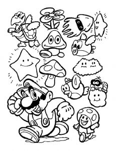 Super Mario Bros Coloriage Élégant Coloriage Super Mario Bros 2