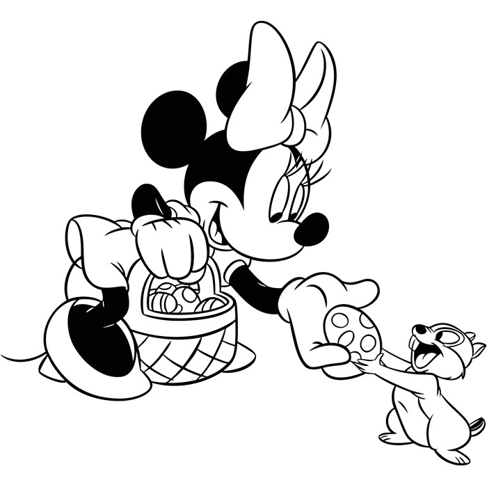Table De Coloriage Minnie Coloriage Minnie Oeufs De Pâques