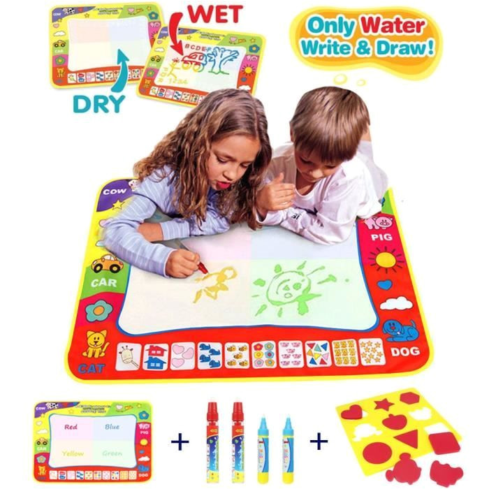 Tapis De Coloriage Aqua Magique 80cmx60cm Tapis De Dessin Aqua Eau Doodle Magic Tapis