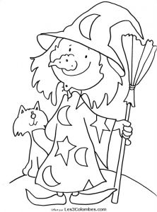 Télécharger Coloriage Gratuit A Imprimer Coloriage Halloween sorcière Drôle Dessin Gratuit à Imprimer