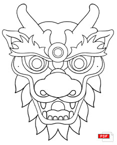Tête De Dragon Chinois Coloriage Masque Color Pictures