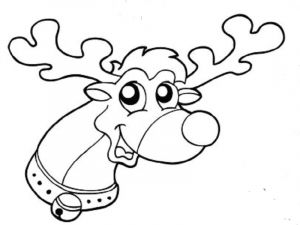 Tete De Renne Coloriage Coloriage Tete De Renne