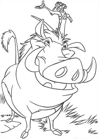 Timon Et Pumba Coloriage épinglé Par Beata Mykowska Sur Do Druku