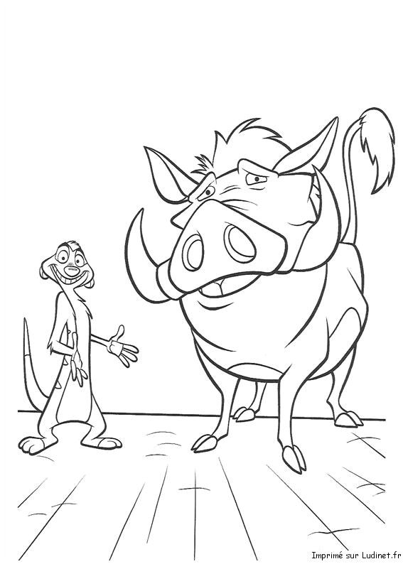 Timon Et Pumba Coloriage Laurent Merc Laurentmercky Sur Pinterest