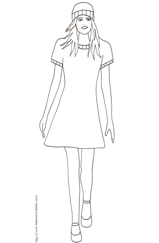 Top Model Coloriage En Ligne Coloriage De Mannequin A Habiller Coloriage top Modele