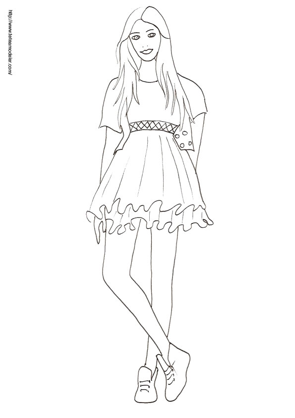 Top Model Coloriage En Ligne Coloriage De top Model A Habiller A