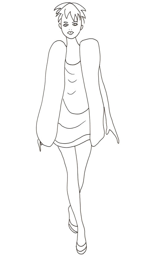 Top Model Coloriage En Ligne Coloriage top Model à Habiller