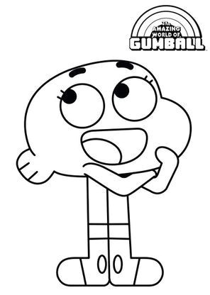 Tous Les Coloriages Du Monde Coloriage Le Meilleur Ami De Gumball Coloriage Le Monde