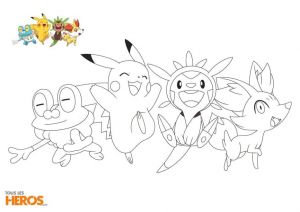 Tous Les Coloriages Pokemon Coloriage Pokémon Grneousse Feunnec Marisson Et